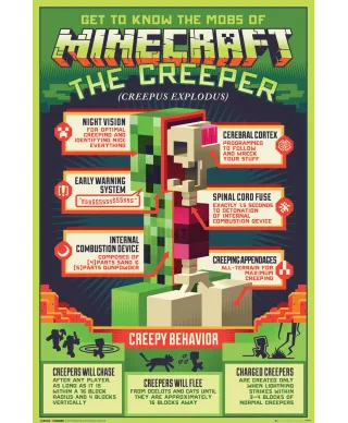 Minecraft Creeper - plakat z gry