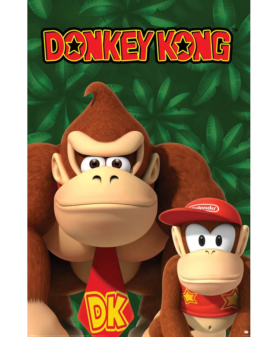 Nintendo Donkey Kong And Diddy Kong - plakat