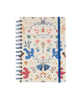 Frida Kahlo Nordic Folk - dziennik kalendarz 2025