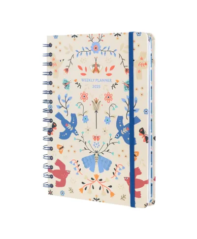 Frida Kahlo Nordic Folk - dziennik kalendarz 2025