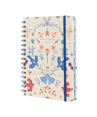 Frida Kahlo Nordic Folk - dziennik kalendarz 2025