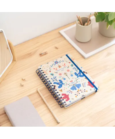 Frida Kahlo Nordic Folk - dziennik kalendarz 2025