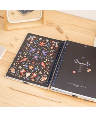 Frida Kahlo Nordic Folk - dziennik kalendarz 2025