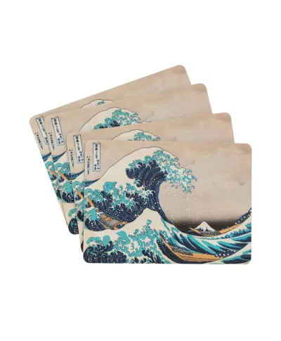 The Great Wave Of Kanagawa Hokusai - zestaw 4 podkładek na stół