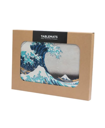 The Great Wave Of Kanagawa Hokusai - zestaw 4 podkładek na stół