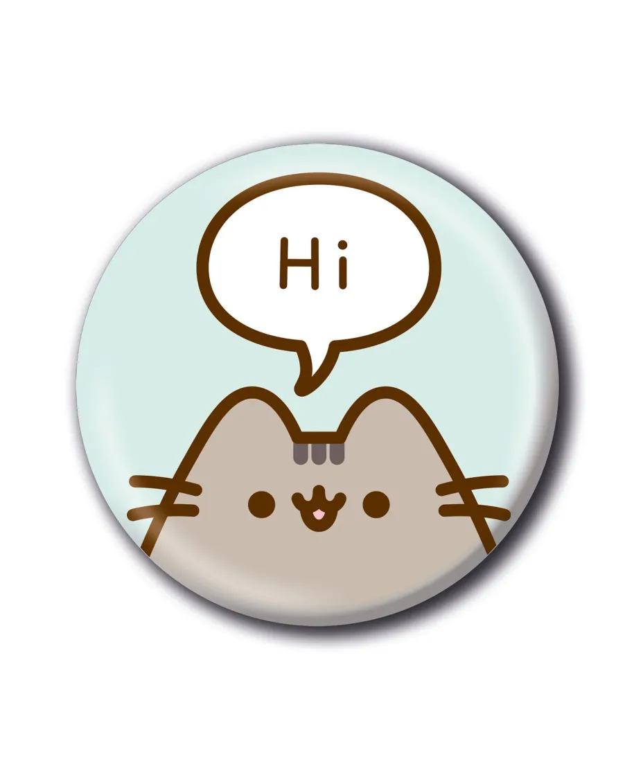 Pusheen Hi - przypinka