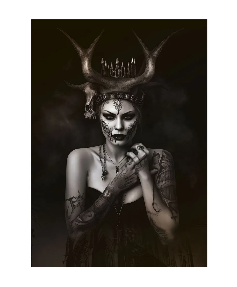 Goth Witch Tattoo - pocztówka