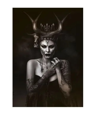 Goth Witch Tattoo - pocztówka