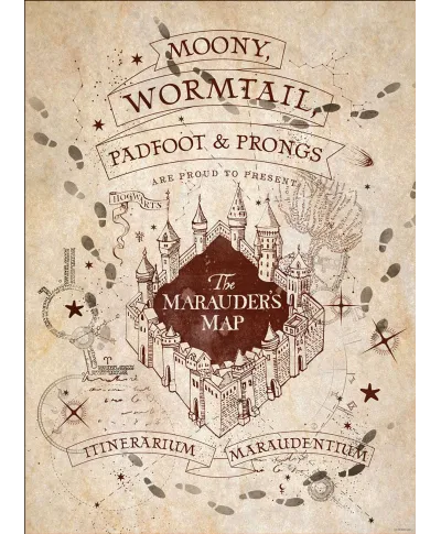 Harry Potter Map and School List - zestaw 2 plakatów