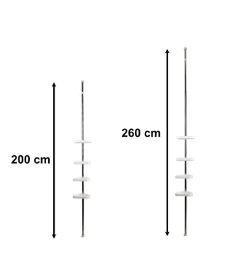 ZAC WHITE Półka Łazienkowa teleskopowa23x14xhmax260cm