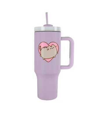 Pusheen Heart - kubek termiczny z uchem