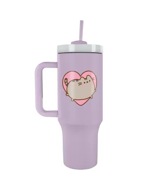 Pusheen Heart - kubek termiczny z uchem