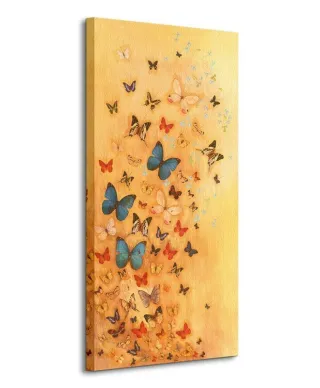 Obraz do sypialni - Butterflies On Warm Ochre