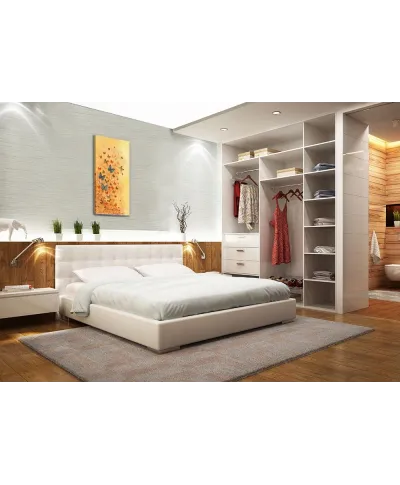 Obraz do sypialni - Butterflies On Warm Ochre