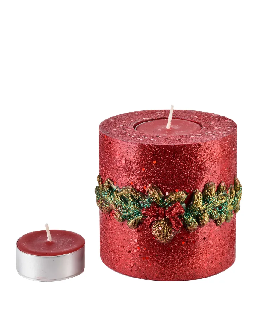 ŚWIECA LAMPION WALEC WIANEK CZERWONY 120