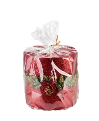 ŚWIECA LAMPION WALEC WIANEK CZERWONY 120