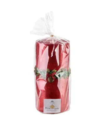 ŚWIECA LAMPION WALEC WIANEK CZERWONY 240