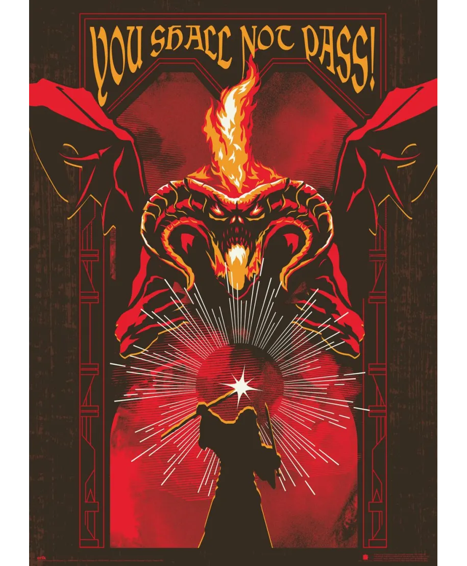 Lord Of The Rings Balrog You Shall Not Pass - plakat