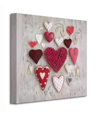 Obraz do sypialni - Red & White Hearts
