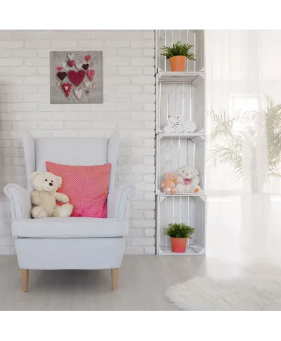 Obraz do sypialni - Red & White Hearts