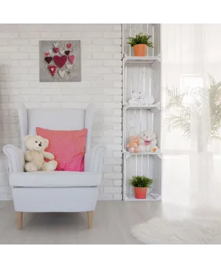 Obraz do sypialni - Red & White Hearts