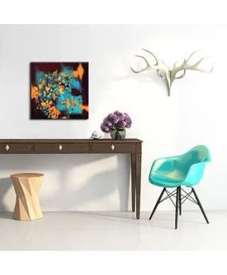 Obraz do salonu - Butterflies On Turquoise