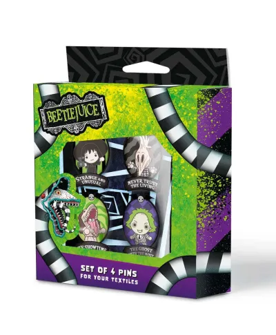 Beetlejuice - zestaw 4 przypinek