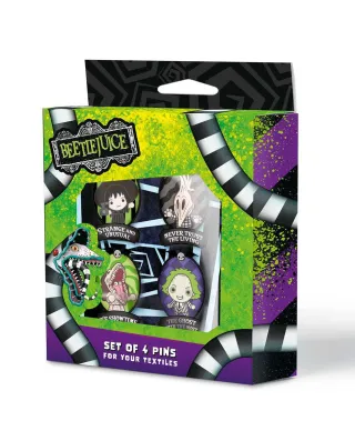 Beetlejuice - zestaw 4 przypinek