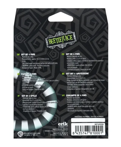 Beetlejuice - zestaw 4 przypinek
