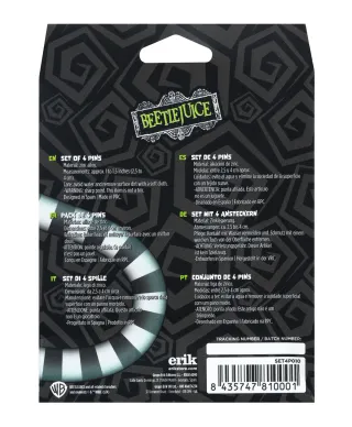 Beetlejuice - zestaw 4 przypinek