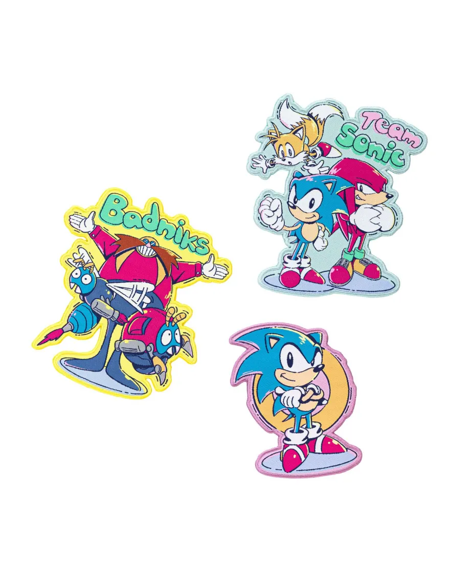 Sonic The Hedgehog - zestaw 3 naszywek, naprasowanek