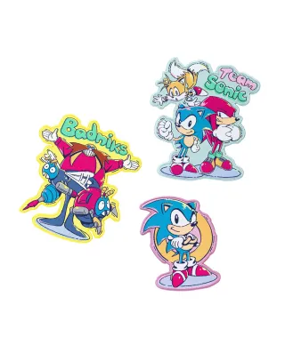 Sonic The Hedgehog - zestaw 3 naszywek, naprasowanek