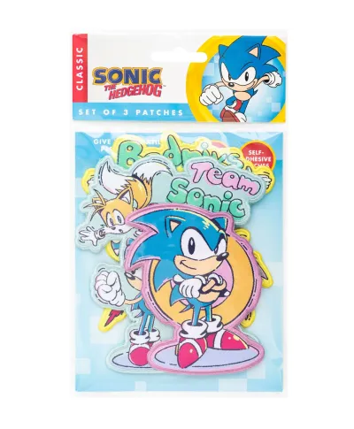Sonic The Hedgehog - zestaw 3 naszywek, naprasowanek