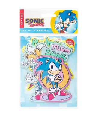 Sonic The Hedgehog - zestaw 3 naszywek, naprasowanek