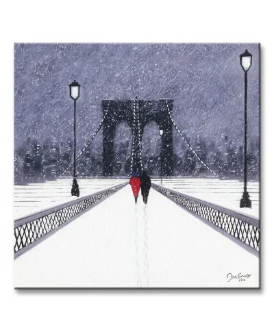 Obraz do sypialni - Nighttime Stroll Across Brooklyn Bridge - New York