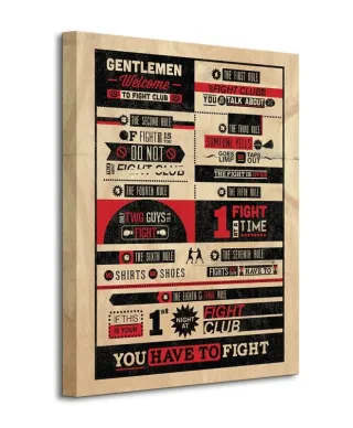 Obraz do salonu - Fight Club Rules Infographic