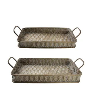 VINTAGE GLOW Komplet 2 tacXL:56,5X28XH11 L:50,5X24XH10CM