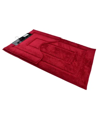 ZAC Komplet 2 Dywaników Łazienkowych 50x40/50x80cm czerwony
