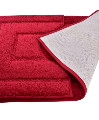 ZAC Komplet 2 Dywaników Łazienkowych 50x40/50x80cm czerwony