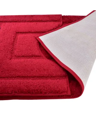 ZAC Komplet 2 Dywaników Łazienkowych 50x40/50x80cm czerwony