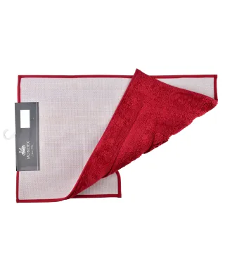 ZAC Komplet 2 Dywaników Łazienkowych 50x40/50x80cm czerwony