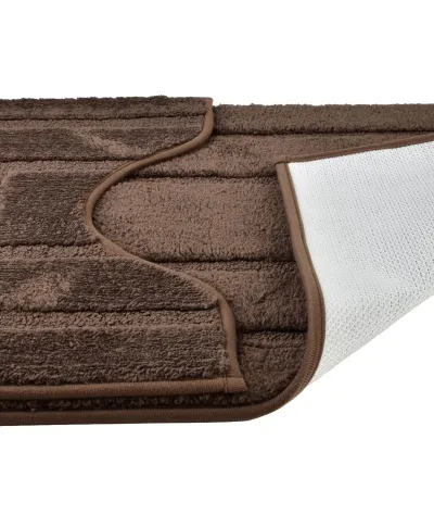 ZAC Komplet 2 Dywaników Łazienkowych 50x40/50x80cm brąz