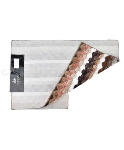 ZAC Komplet 2 dywaników 50x90cm/50x40cmpaski brąz