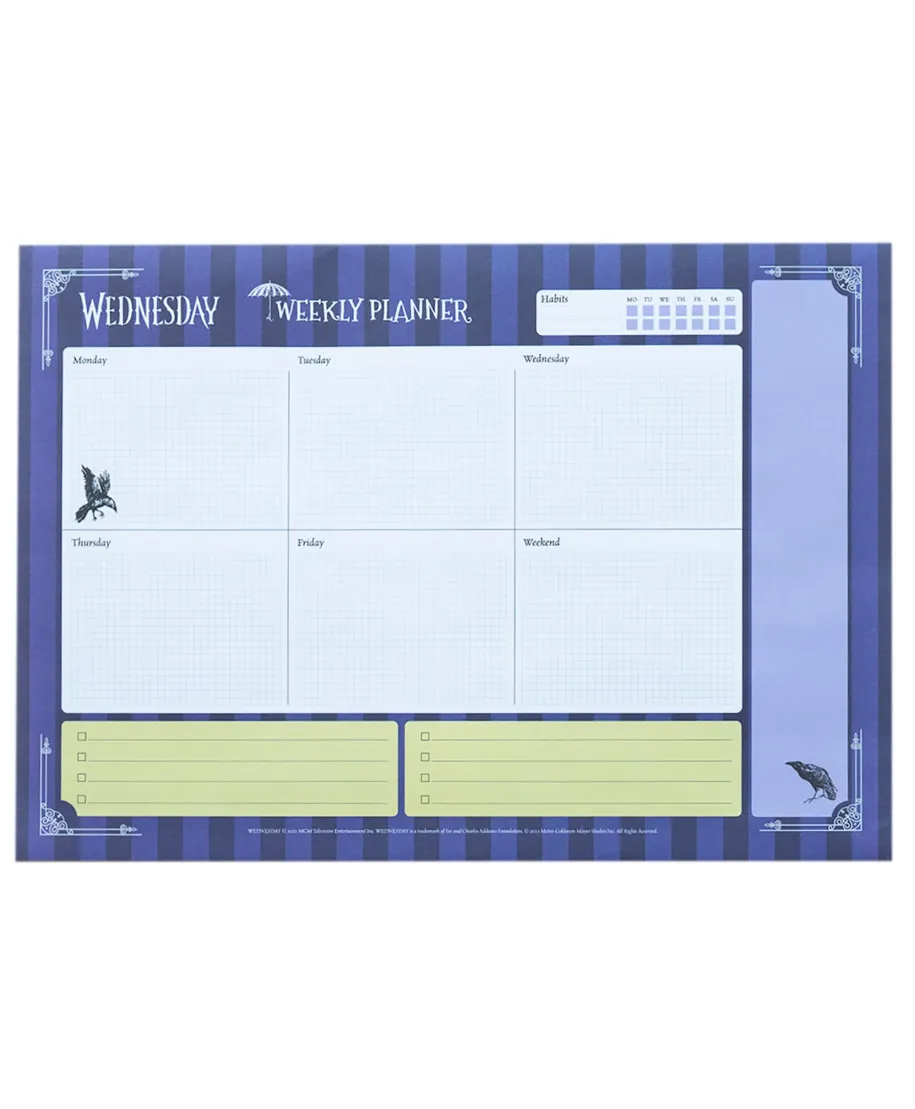 Wednesday Raven - planer tygodniowy A4