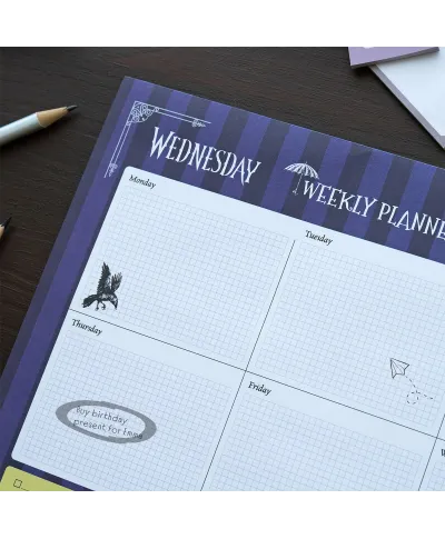 Wednesday Raven - planer tygodniowy A4