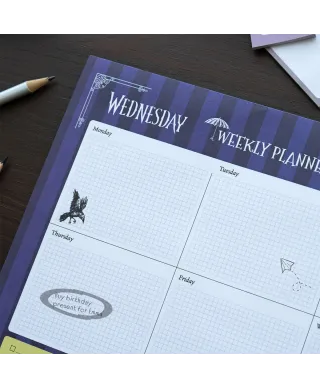 Wednesday Raven - planer tygodniowy A4