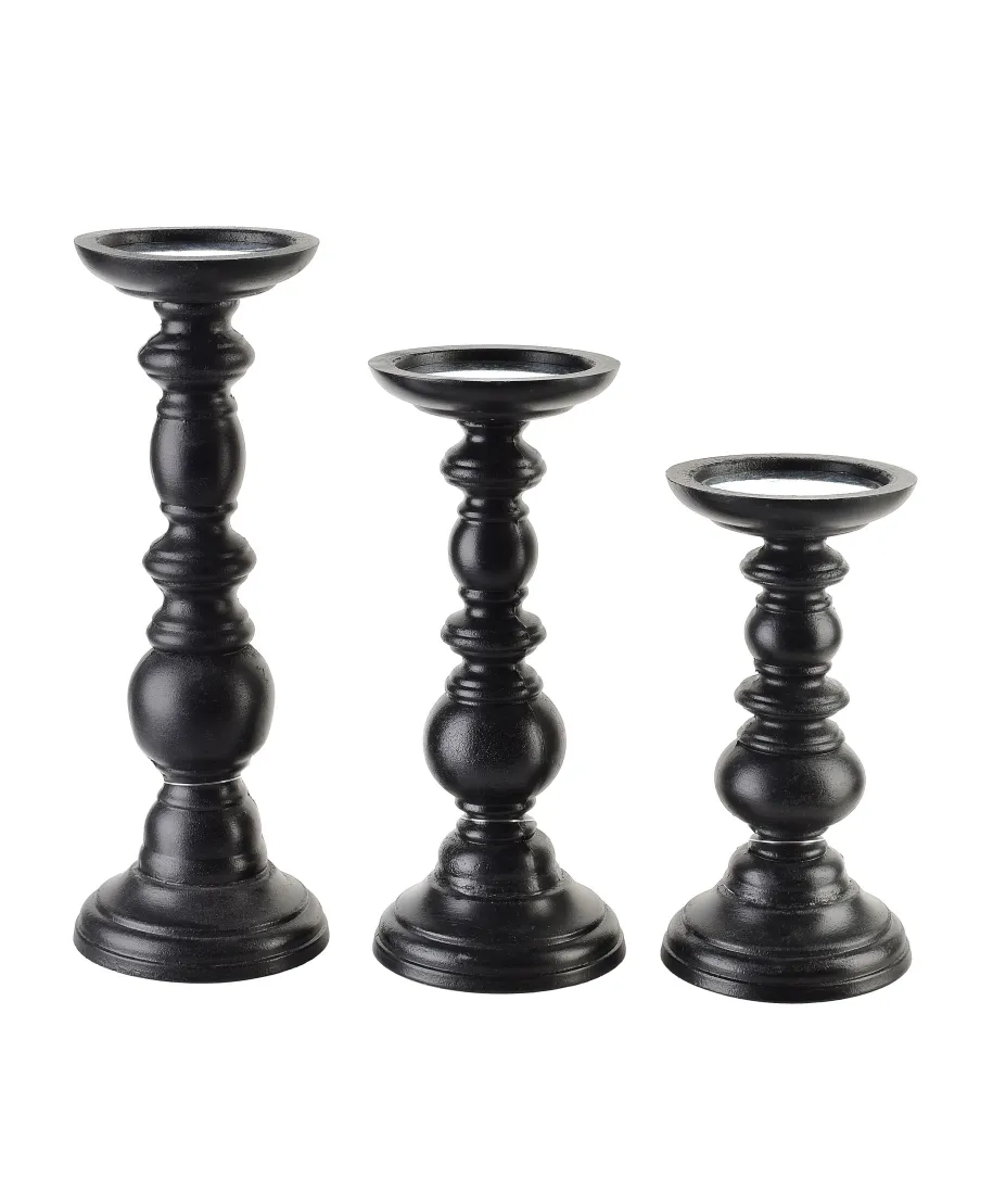 DAZ Komplet 3 świeczników10x10x29,5cm/10x10x25cm/10x10x20cm