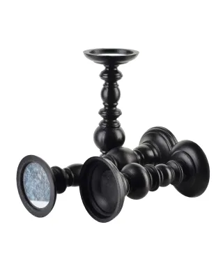 DAZ Komplet 3 świeczników10x10x29,5cm/10x10x25cm/10x10x20cm