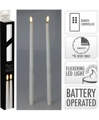 KOMPLET 2 ŚWIEC LED 38CM