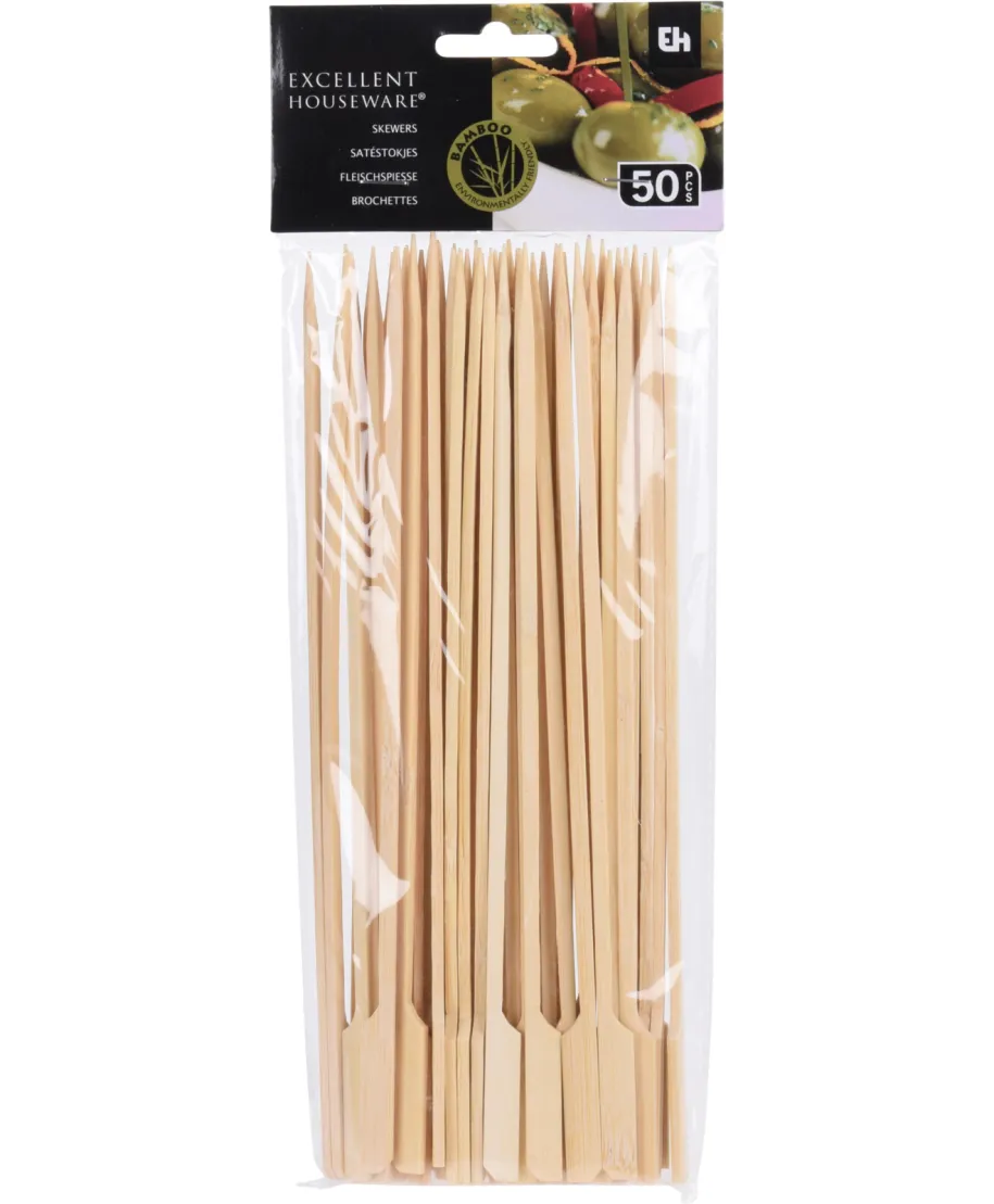 KOMPLET 50 SZTUK PATYCZKÓW DO SZASZŁYKÓW 25CM